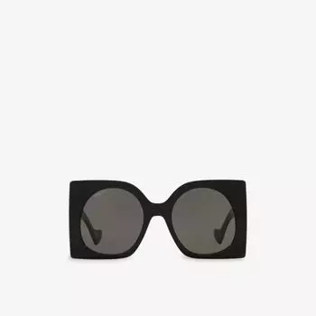Солнцезащитные очки gg1254s из ацетата gg1254s с вырезами Gucci, черный