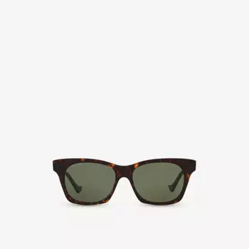 Солнцезащитные очки gg1299s из ацетата кошачьего глаза Gucci, коричневый