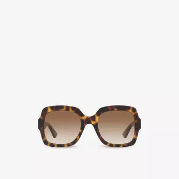 Солнцезащитные очки GG1337S в прямоугольной оправе из ацетата ацетата Gucci, коричневый