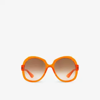 Солнцезащитные очки Gg1432S в круглой оправе из ацетата Gucci, оранжевый