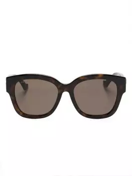 Солнцезащитные очки GG1550S в круглой оправе Gucci Eyewear, коричневый
