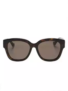 Солнцезащитные очки GG1550S в круглой оправе Gucci Eyewear, коричневый