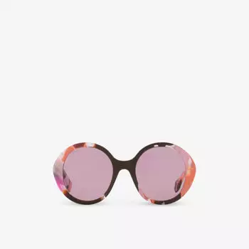 Солнцезащитные очки Gg1628S в круглой оправе из ацетата Gucci, розовый