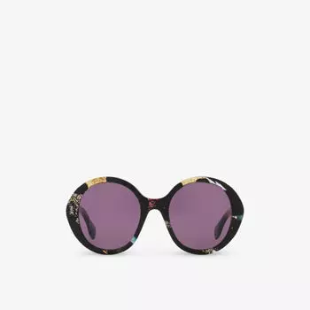 Солнцезащитные очки Gg1628S в круглой оправе из ацетата Gucci, черный