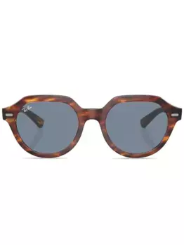 Солнцезащитные очки Gina в круглой оправе Ray-Ban, коричневый