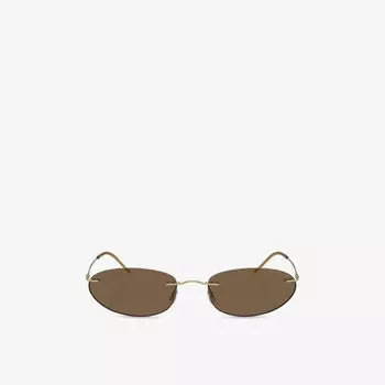 Солнцезащитные очки Giorgio Armani Ar1508M с металлической овальной оправой, золотой