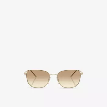 Солнцезащитные очки Giorgio Armani с металлической оправой, черный