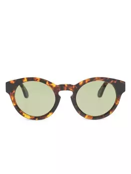 Солнцезащитные очки Golden Goose в круглой оправе, коричневый