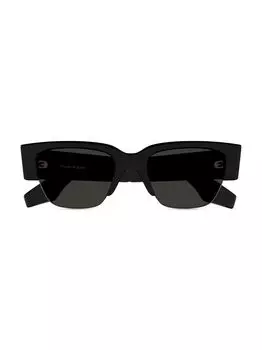 Солнцезащитные очки Graffiti 54MM из зеркального ацетата Alexander McQueen, черный