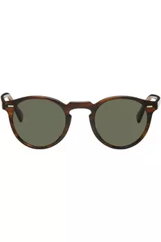 Солнцезащитные очки Gregory Peck Oliver Peoples, цвет tuscany tortoise