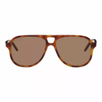 Солнцезащитные очки Gucci Aviator, коричневый
