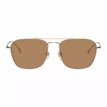 Солнцезащитные очки Gucci Aviator, коричневый/золотой