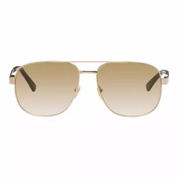 Солнцезащитные очки Gucci Aviator, золотой