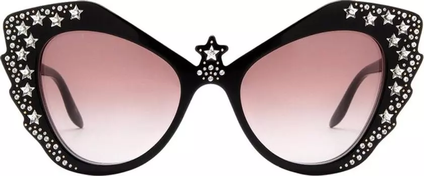 Солнцезащитные очки Gucci Cat Eye Sunglasses Black, черный