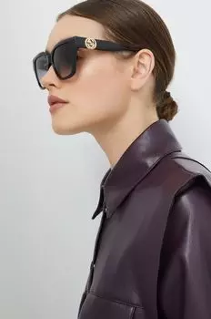 Солнцезащитные очки Gucci, черный