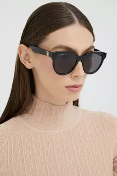 Солнцезащитные очки Gucci, черный