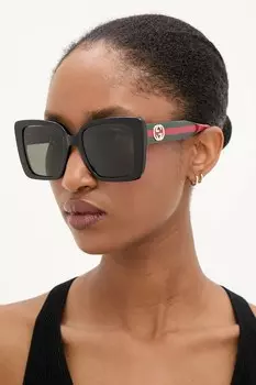 Солнцезащитные очки Gucci, черный