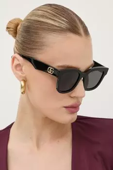 Солнцезащитные очки Gucci, черный