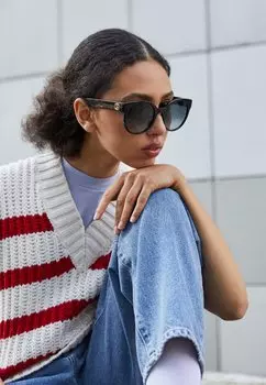 Солнцезащитные очки Gucci, черный/серый