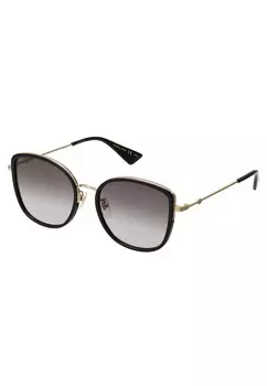 Солнцезащитные очки Gucci, чёрные/золотые