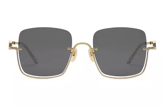 Солнцезащитные очки Gucci Double G Oversized женские, золотой