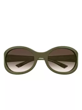 Солнцезащитные очки Gucci Eyewear GG2012S в овальной оправе, зеленый