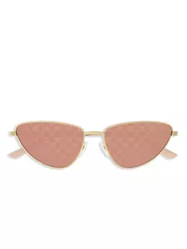 Солнцезащитные очки Gucci Eyewear «кошачий глаз», золотой
