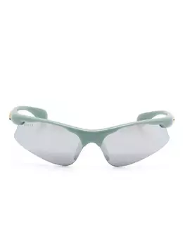 Солнцезащитные очки Gucci Eyewear с логотипом и буквами, зеленый