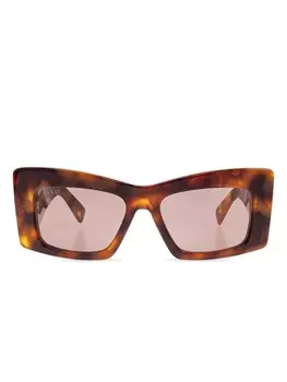Солнцезащитные очки Gucci Eyewear с логотипом, коричневый