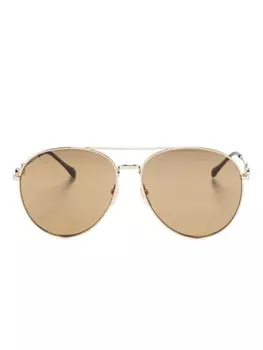 Солнцезащитные очки Gucci Eyewear с отделкой Horsebit, золотой