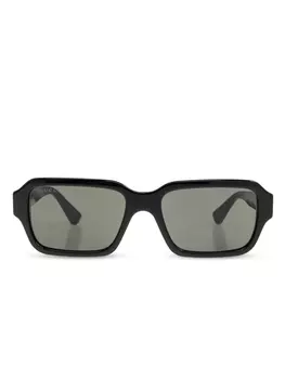 Солнцезащитные очки Gucci Eyewear с выгравированным логотипом, черный