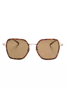 Солнцезащитные очки Gucci Eyewear в черепаховой оправе, золотой