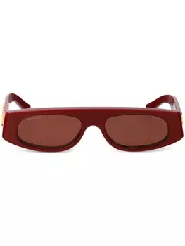 Солнцезащитные очки Gucci Eyewear в геометрической оправе, красный