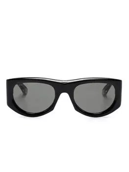 Солнцезащитные очки Gucci Eyewear в геометрической оправе, черный