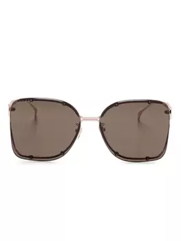 Солнцезащитные очки Gucci Eyewear в квадратной оправе, золотой