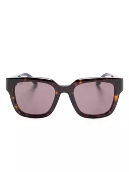 Солнцезащитные очки Gucci Eyewear в квадратной оправе, коричневый