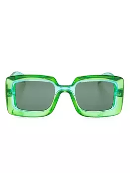 Солнцезащитные очки Gucci Eyewear в квадратной оправе, зеленый