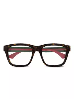 Солнцезащитные очки Gucci Eyewear в квадратной оправе, коричневый
