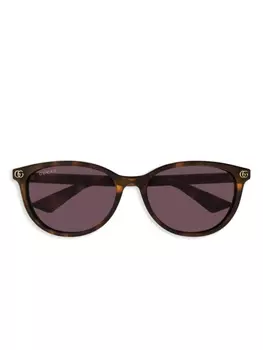 Солнцезащитные очки Gucci Eyewear в квадратной оправе, коричневый