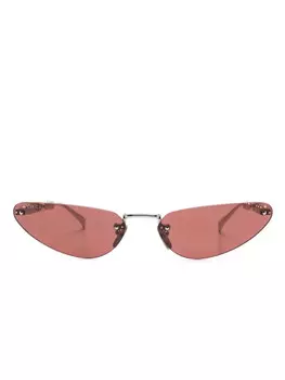 Солнцезащитные очки Gucci Eyewear в оправе «кошачий глаз», серебристый