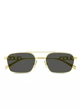 Солнцезащитные очки Gucci Eyewear в оправе «навигатор», золотой