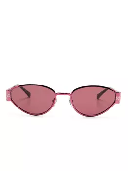 Солнцезащитные очки Gucci Eyewear в овальной оправе, розовый
