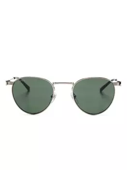 Солнцезащитные очки Gucci Eyewear в овальной оправе, серебристый