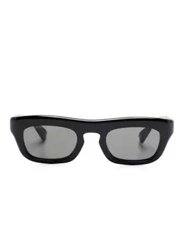 Солнцезащитные очки Gucci Eyewear в прямоугольной оправе, черный