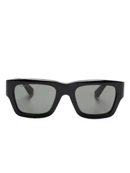Солнцезащитные очки Gucci Eyewear в прямоугольной оправе, черный