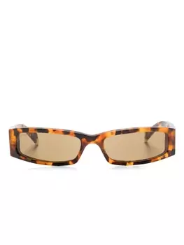 Солнцезащитные очки Gucci Eyewear в прямоугольной оправе, коричневый