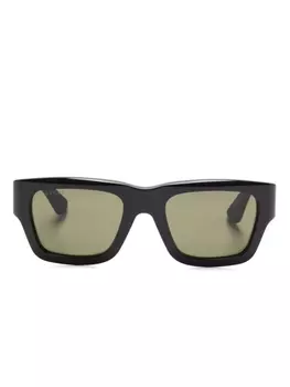 Солнцезащитные очки Gucci Eyewear в прямоугольной оправе, коричневый