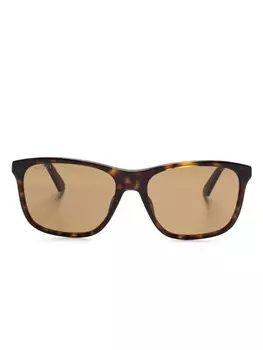 Солнцезащитные очки Gucci Eyewear в прямоугольной оправе, коричневый