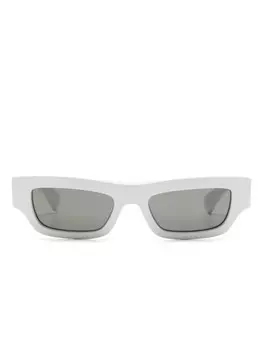 Солнцезащитные очки Gucci Eyewear в прямоугольной оправе, белый