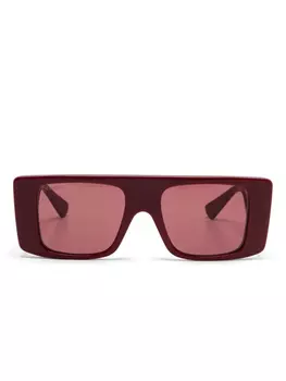 Солнцезащитные очки Gucci Eyewear в прямоугольной оправе, красный